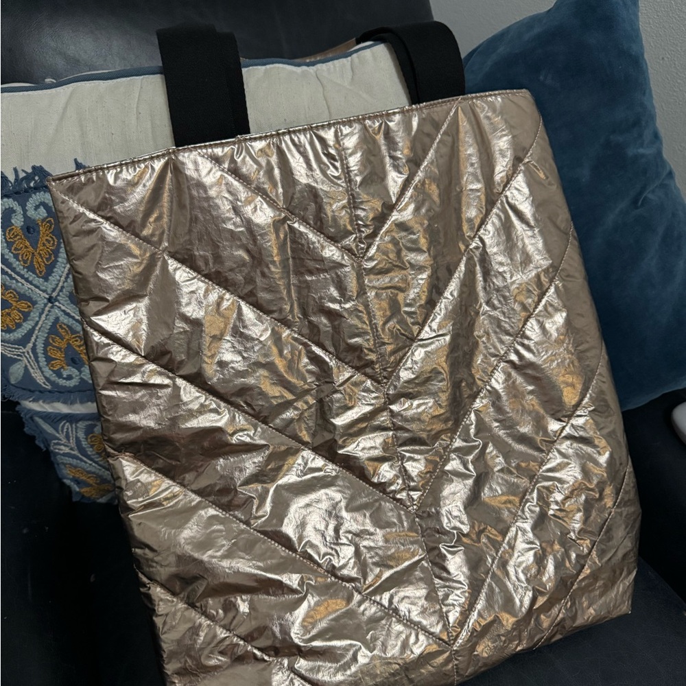 Metallic Quilted VICTORIAS SECRET Tote Bag